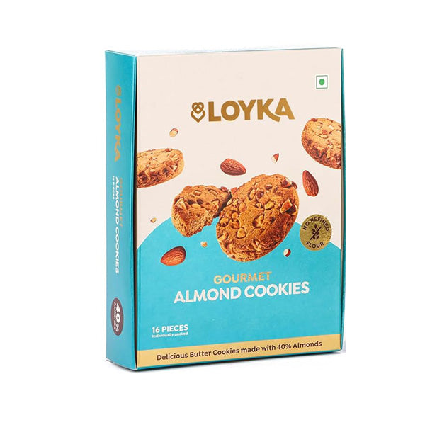 Almond Cookies (No Maida) 16 Pcs Box