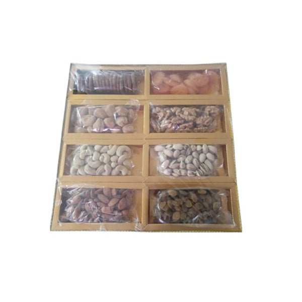 Cardboard Rectangular Dry Fruit Gift 8 in 1 Pack