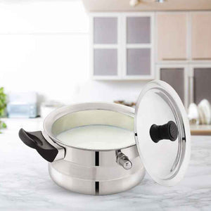 Flat milk boiler
